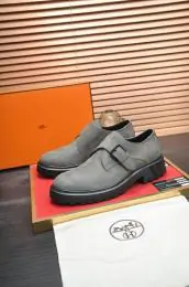 hermes cuir chaussures pour homme s_1257320